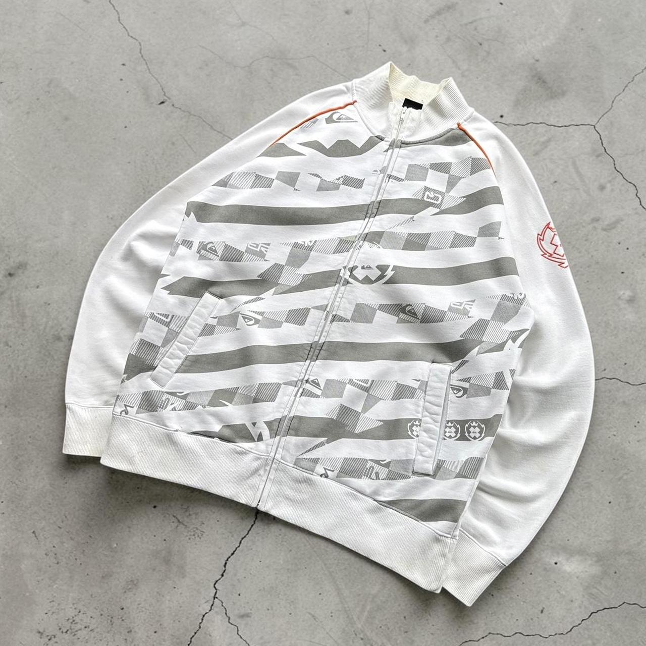 Quiksilver Y2K Surfwear big spellout snowboard zip sweatshirt