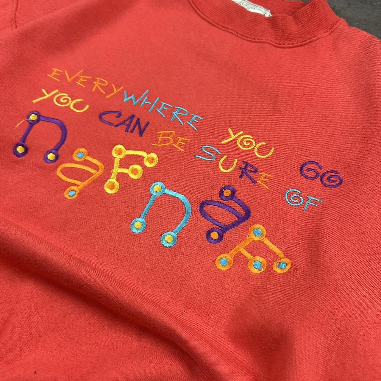 Naf Naf 2000s vintage big Logo classic embroidered sweatshirt