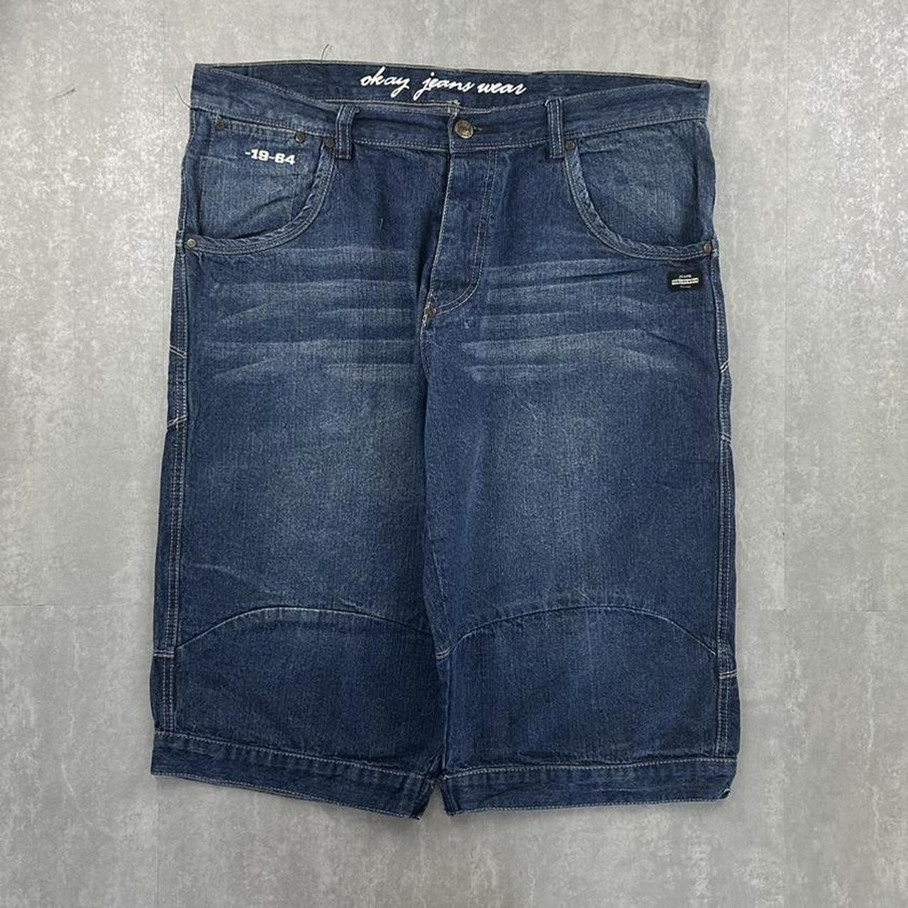 Japanese style 2000s spellout carpenter style jorts