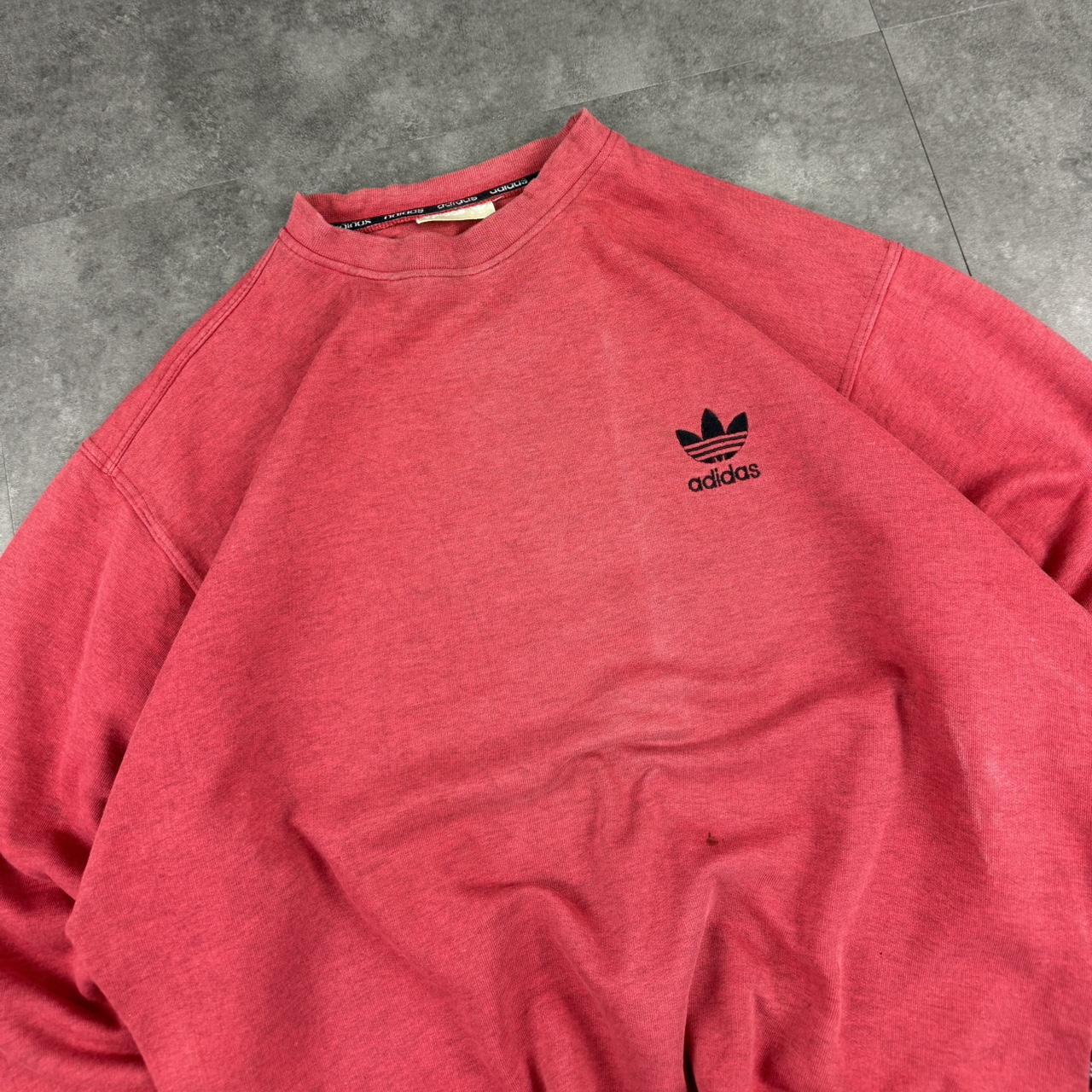 Vintage Adidas 90s embroidered pullover sportswear red sweatshirt
