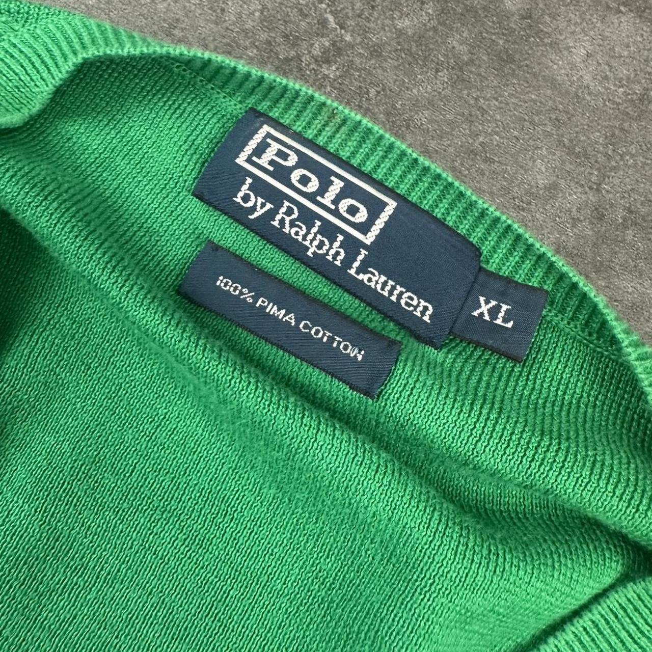 Polo Ralph Lauren 90s cotton V neck knit sweatshirt