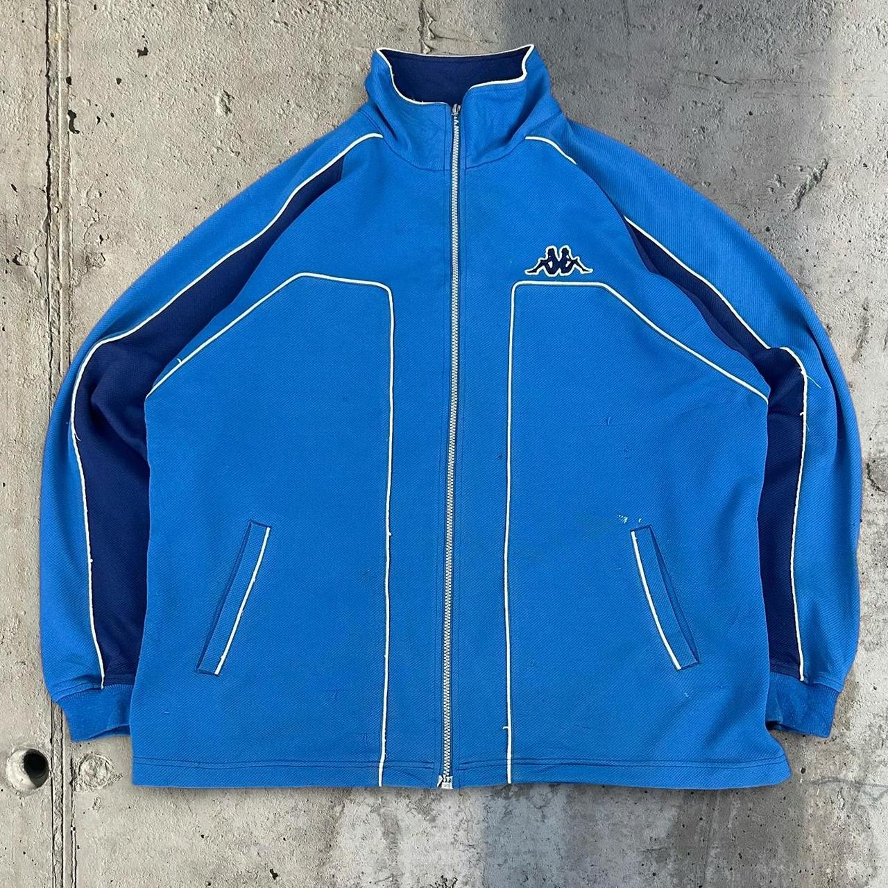 Kappa Vintage 90s streetwear hiphop big embroidered zip track sweatshirt