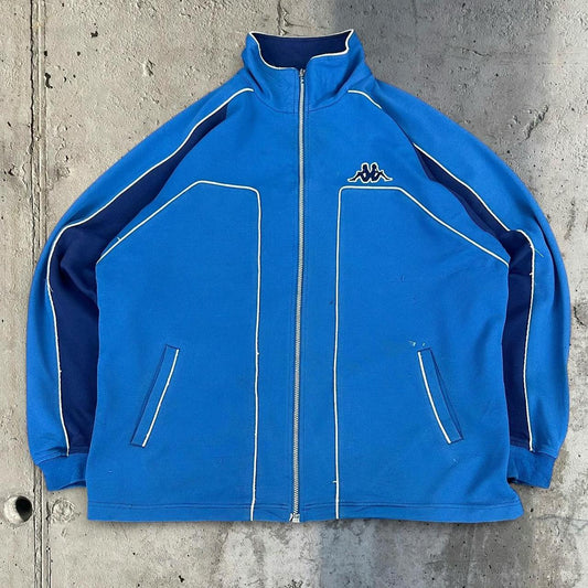 Kappa Vintage 90s streetwear hiphop big embroidered zip track sweatshirt