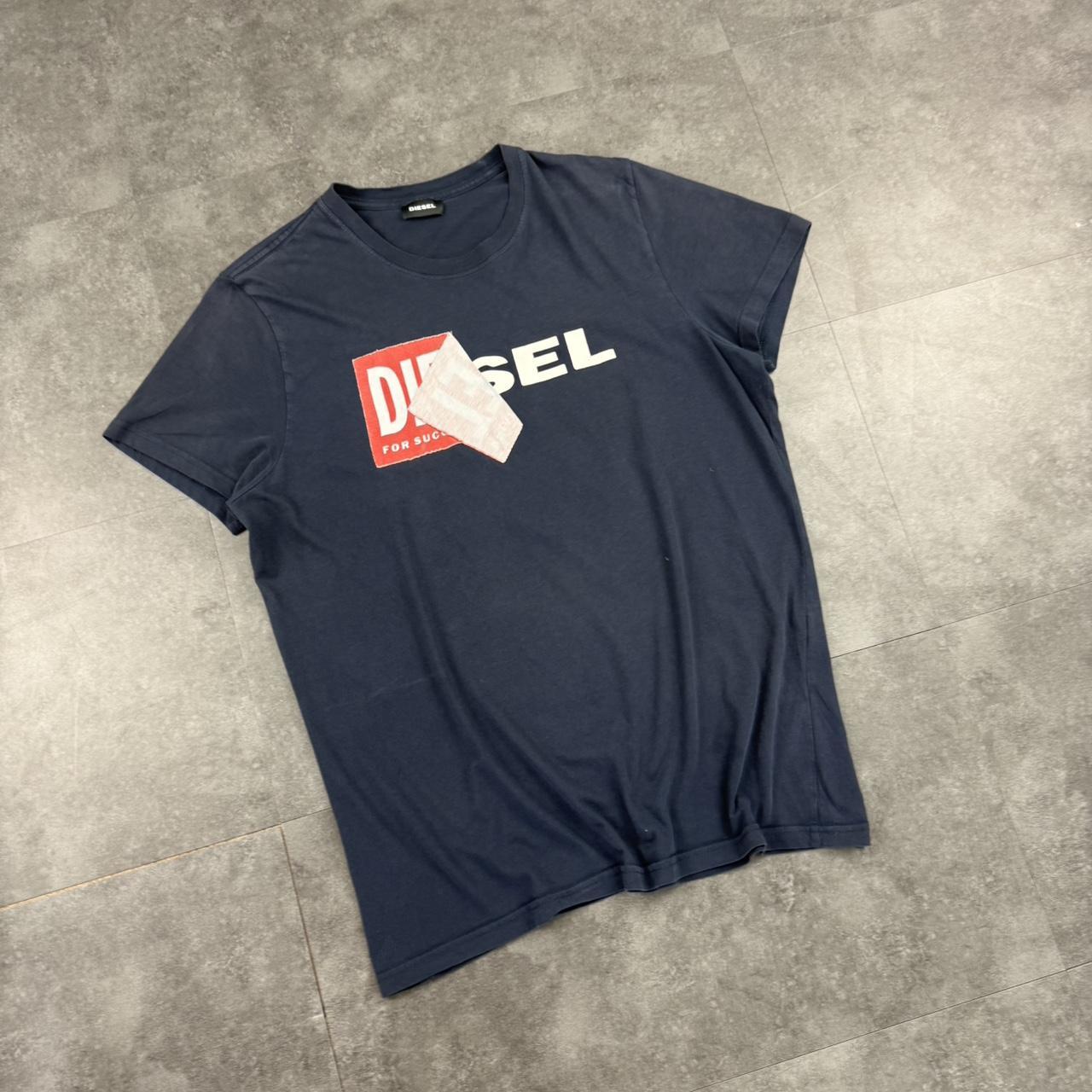 Diesel 2000s peeled sticker Spellout print T shirt
