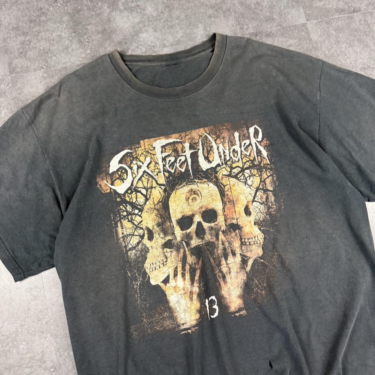 Six feet under ‘13’ 2000s Print graphic grunge metal band T shirt