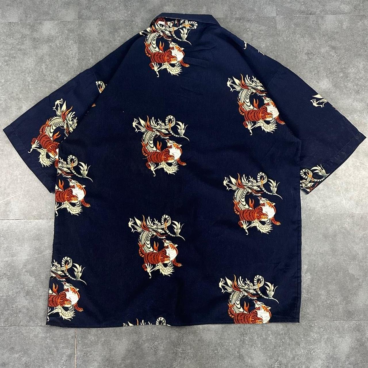 No Contest 2000s vintage 90s Y2K lightweight Summer racing button down bowling Shirt