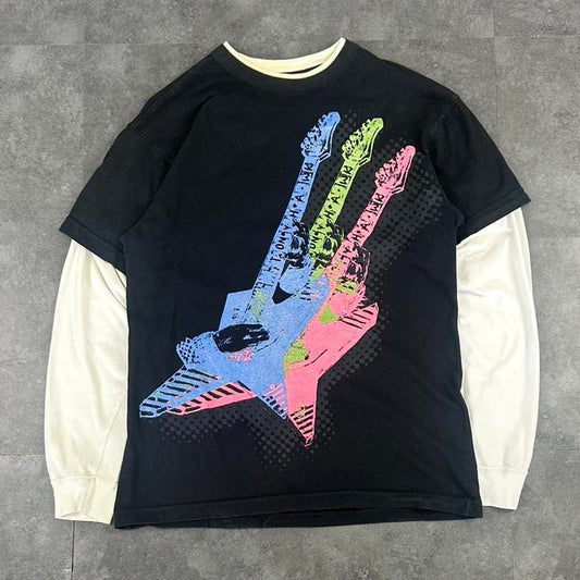 Guitar Hero Style T 2000s Print Japanese Logo graphic T shirt