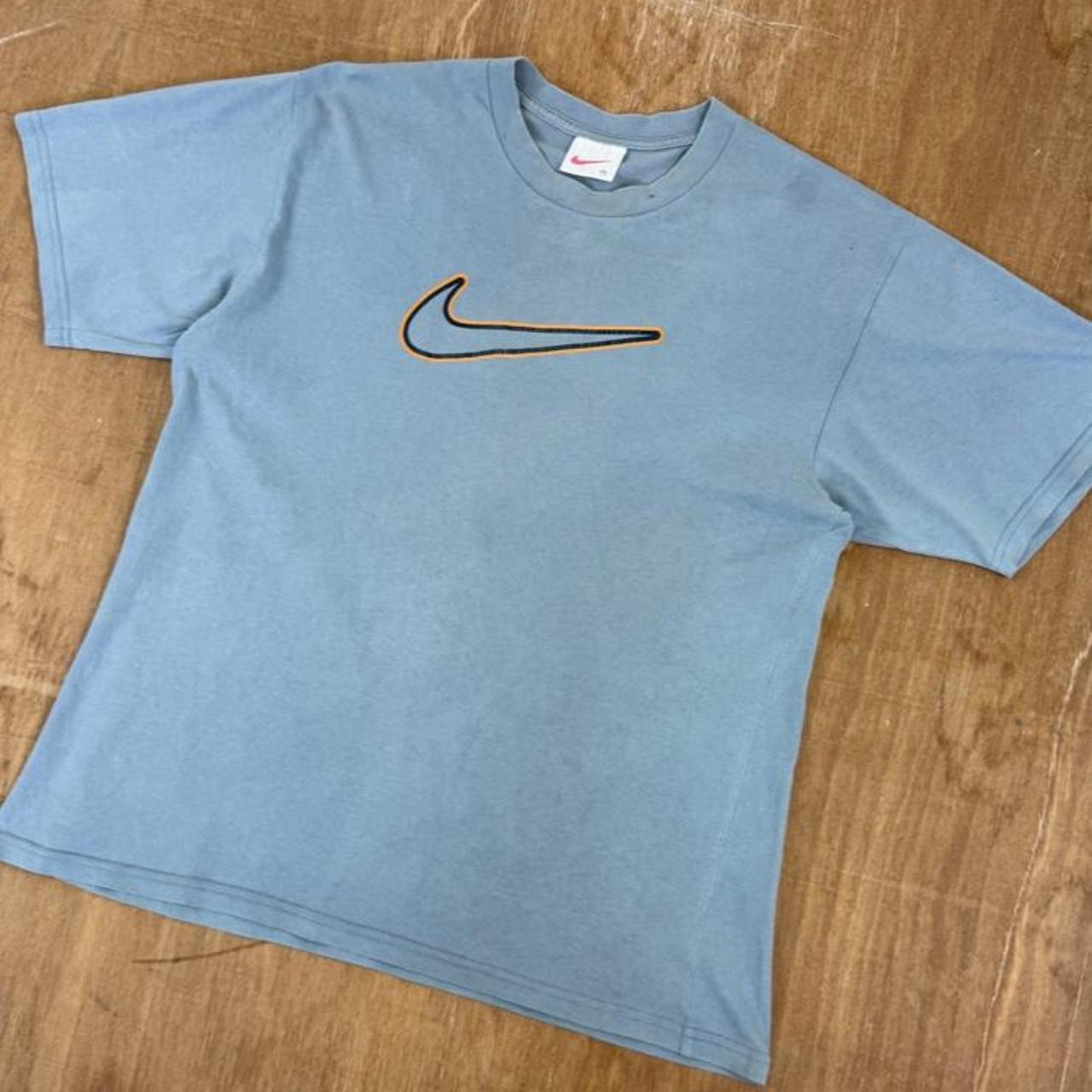 Vintage 90s Nike blue/grey Y2K T-Shirt