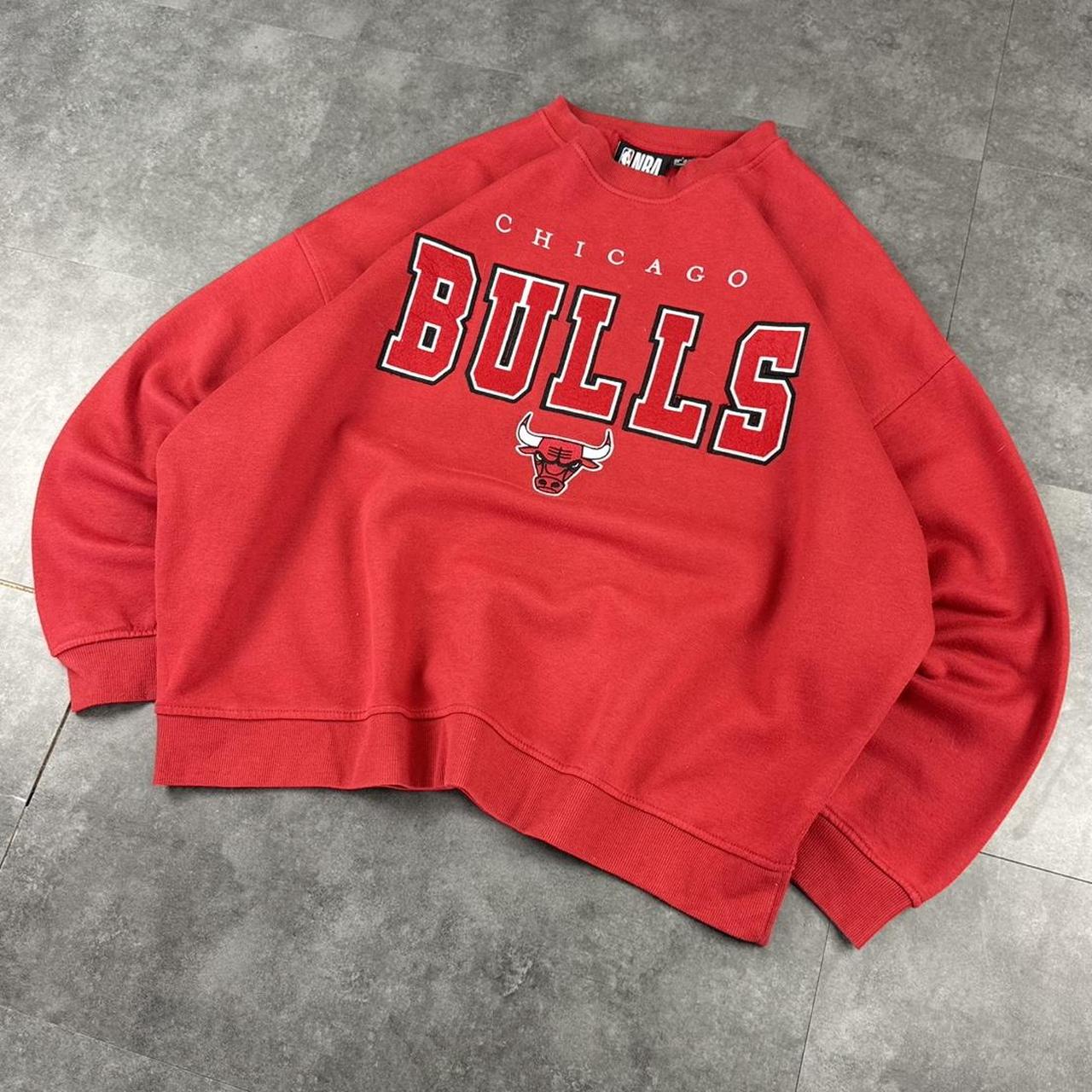 NBA Chicago Bulls Y2K embroidered spellout basketball sweatshirt