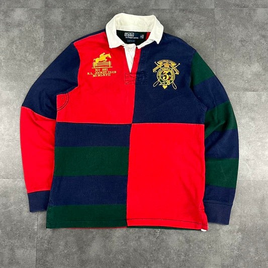 polo Ralph Lauren 90’s colour block embroidered polo shirt