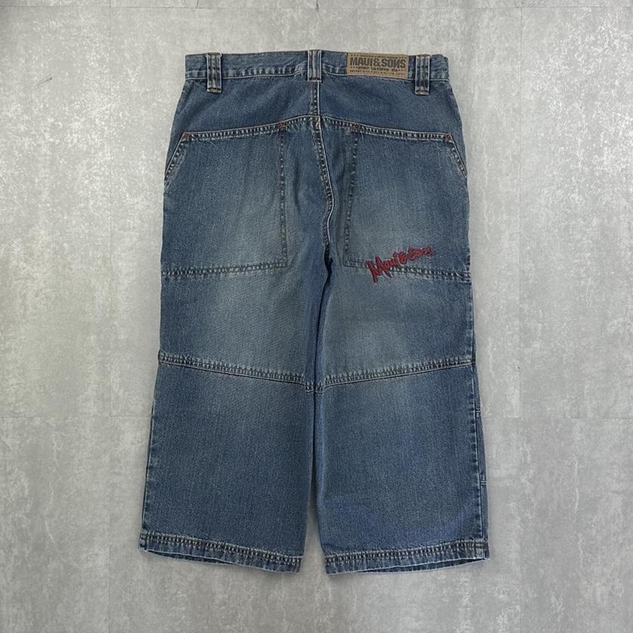 Japanese style 2000s spellout carpenter style jorts