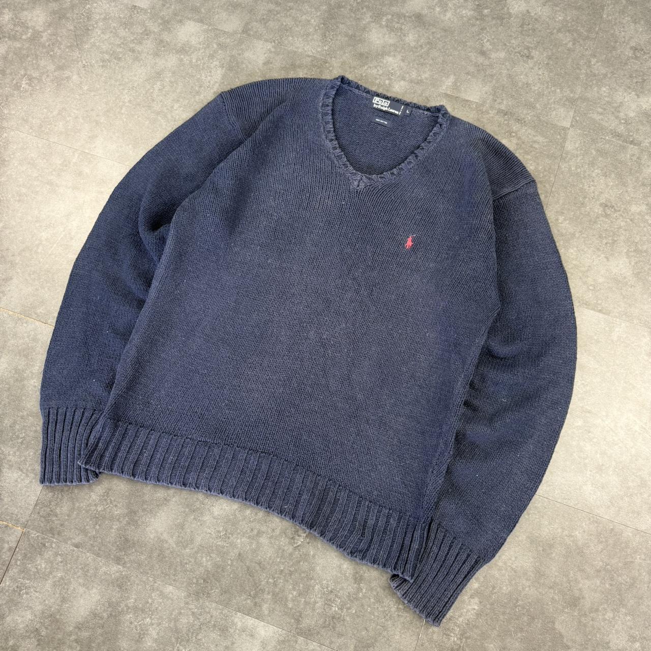 Polo Ralph Lauren 90s chunky knit v neck jumper