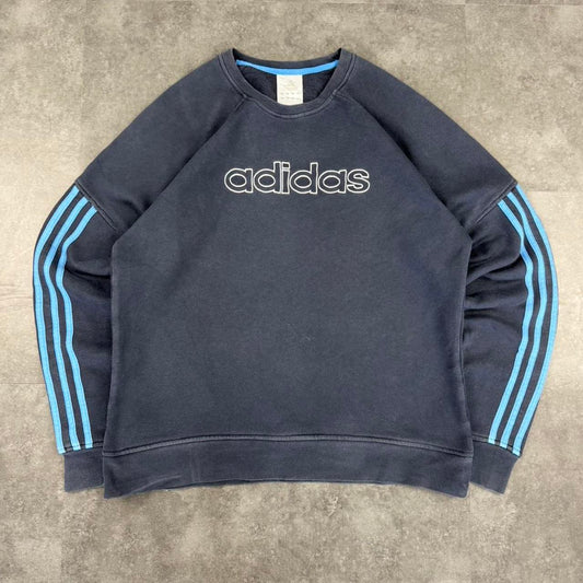 Vintage 2000s Adidas Spellout Three stripe big logo Sweatshirt