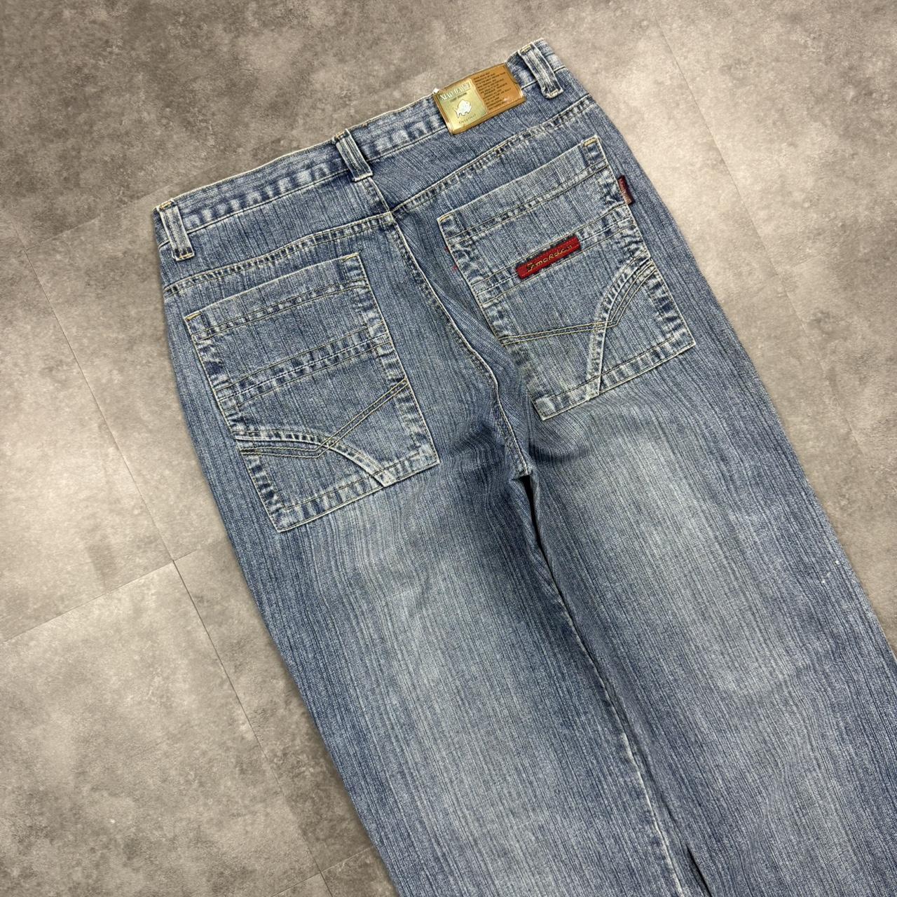 Japanese hiphop 2000s embroidered jeans