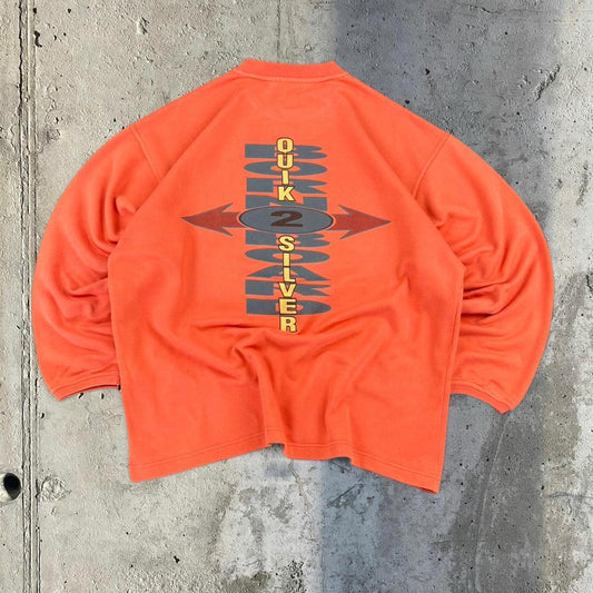Quiksilver Vintage 2000s Surfwear company y2k spellout sweatshirt