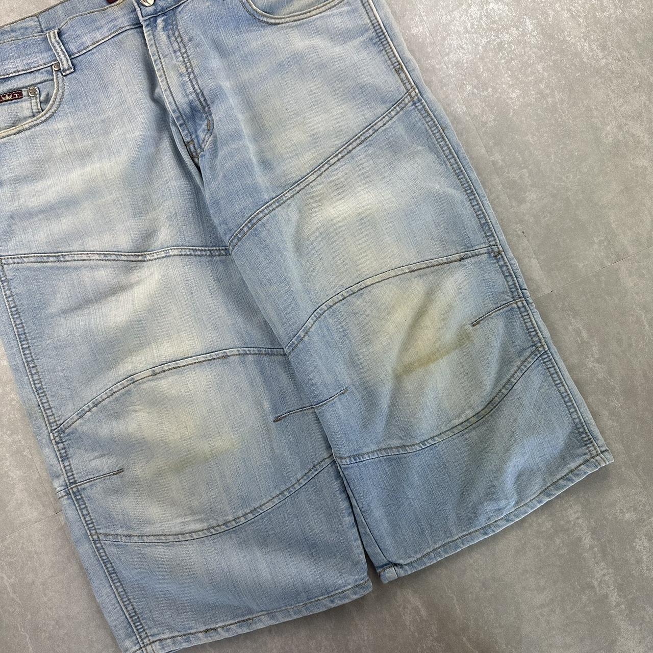 Japanese style 2000s spellout carpenter style jorts