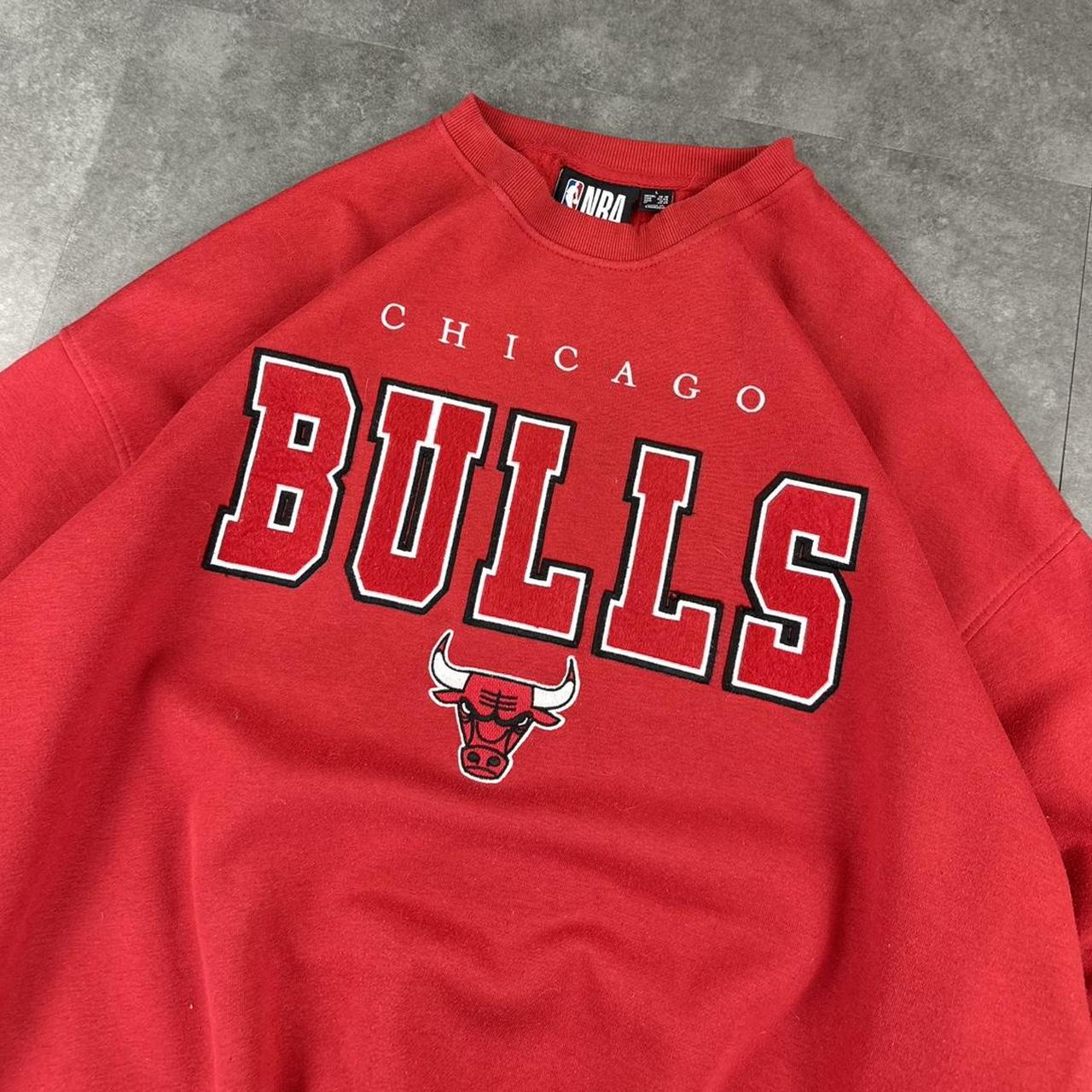 NBA Chicago Bulls Y2K embroidered spellout basketball sweatshirt