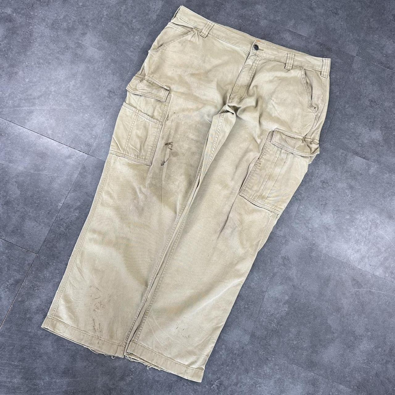 Carhartt khaki 2000s dungaree workwear cargo trousers