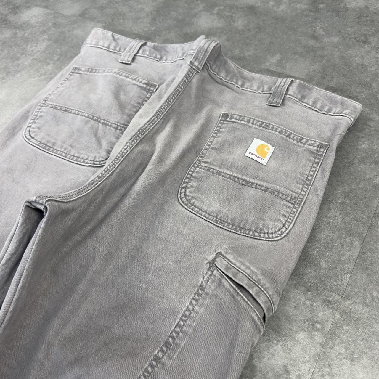 Carhartt 2000s dungaree workwear comfort fit denim cargo trousers