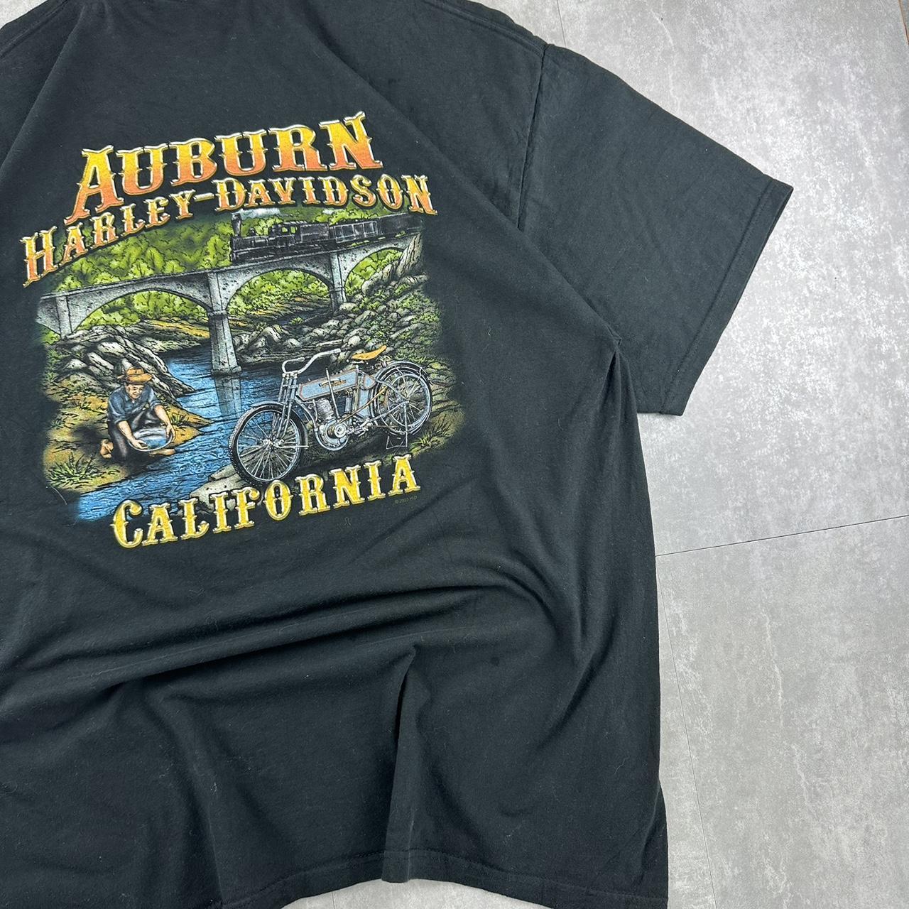 Harley Davidson Auburn California 2000s biker spellout T shirt