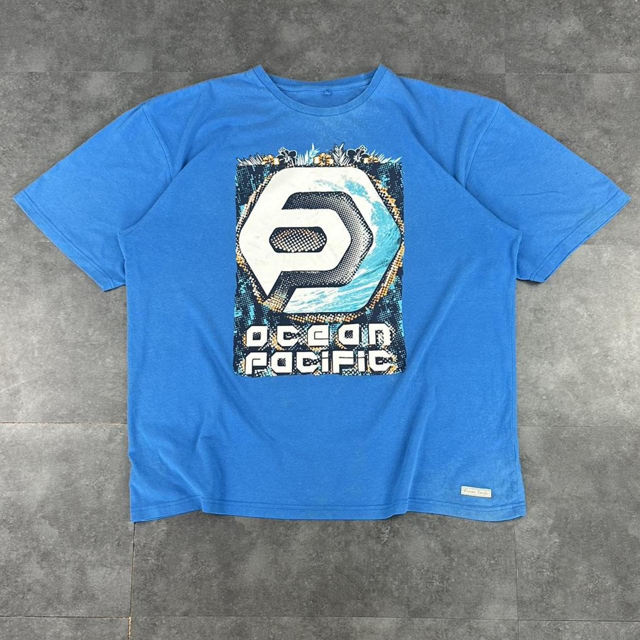 Ocean Pacific 90s Y2K surf T print graphic logo shirt