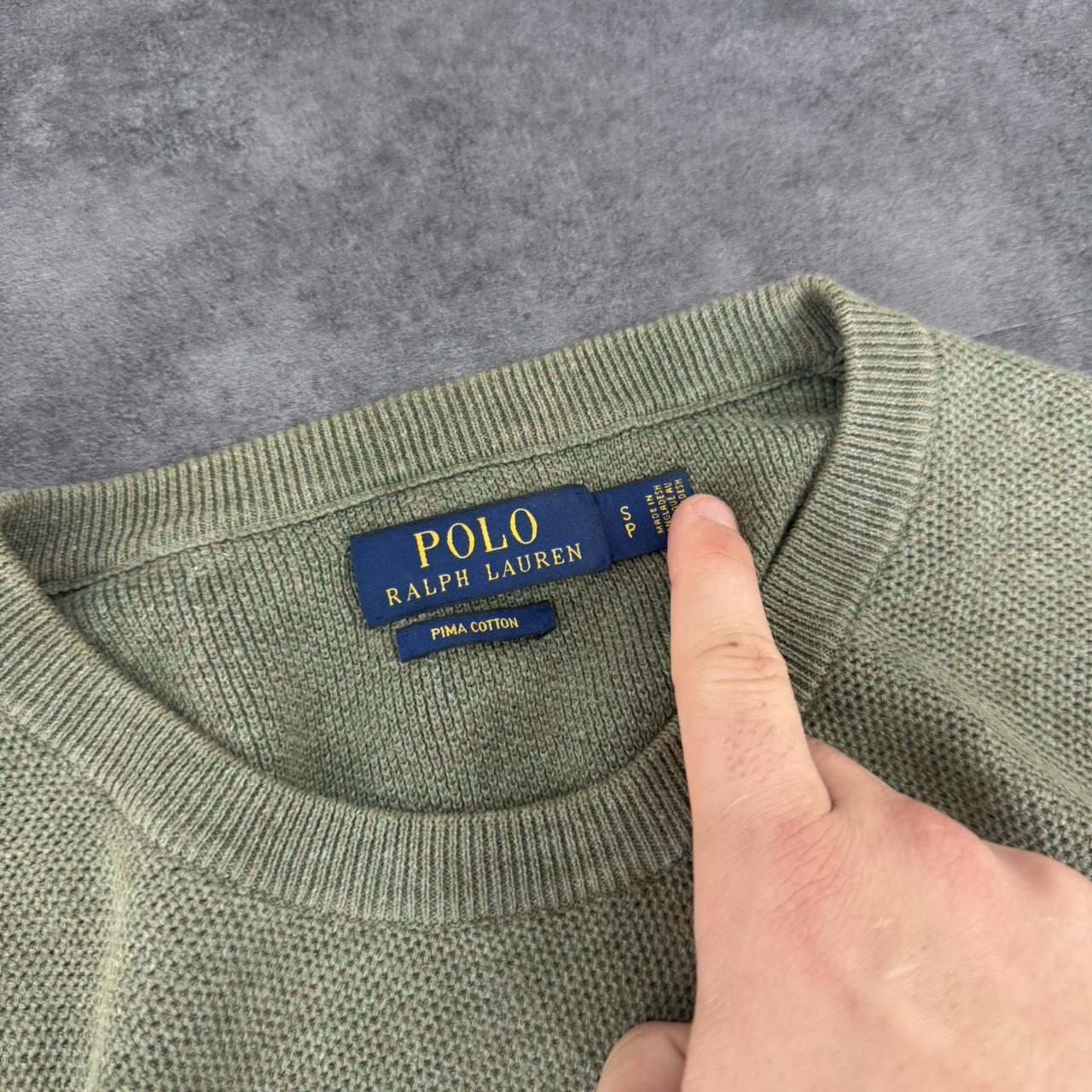 Polo Ralph Lauren 90s Sun bleached two tone Style knit Sweatshirt