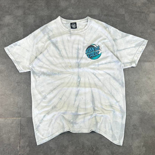 Santa Cruz T 2000s Print Logo Tie Dye design graphic T shirt