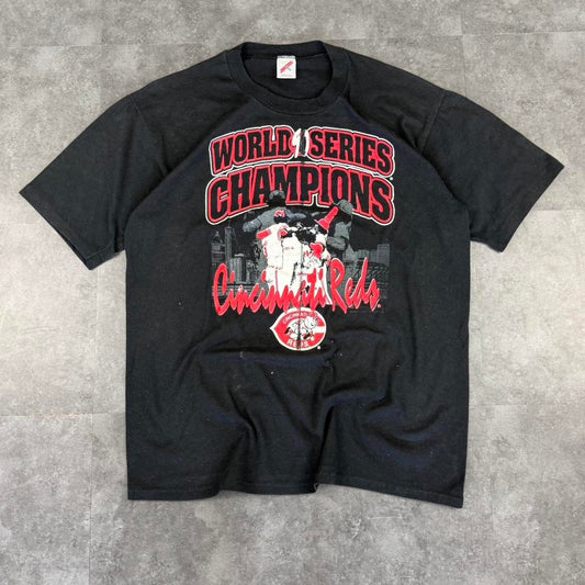 Jerzees 1988 Cincinnati Reds World Series Champions MLB USA print 90s Single Stitch Graphic print T-