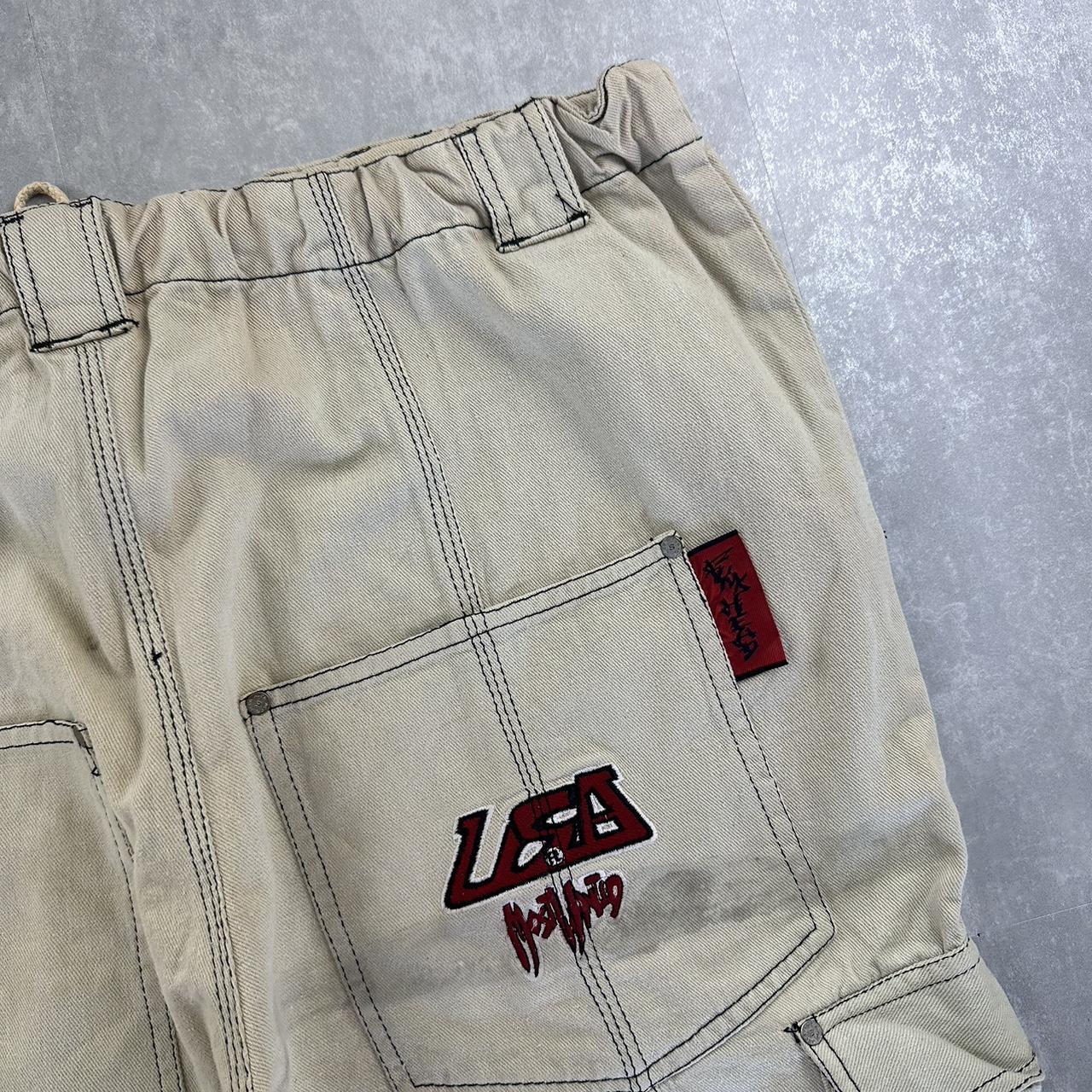 Japanese style 2000s spellout carpenter fit skate jorts