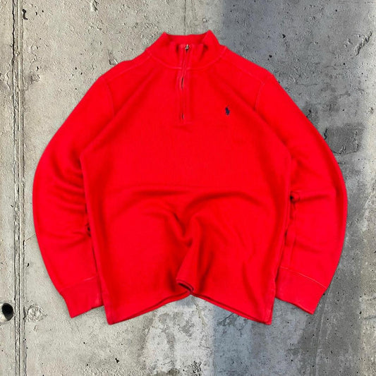Polo Ralph Lauren 90s chunky knit 1/4 zip jumper