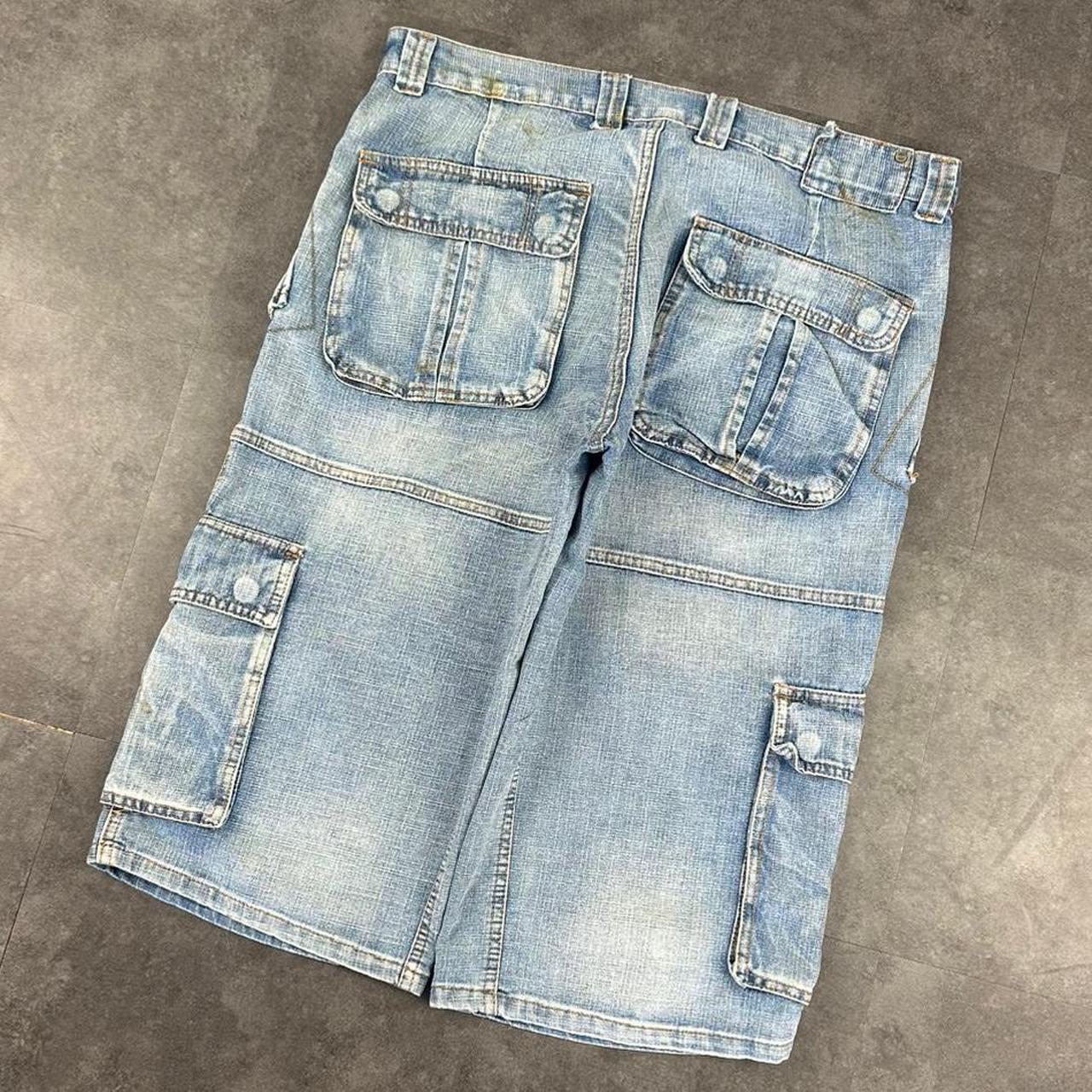 T-Traxx 2000s Vintage Baggy HipHop Y2k printed cargo Jorts
