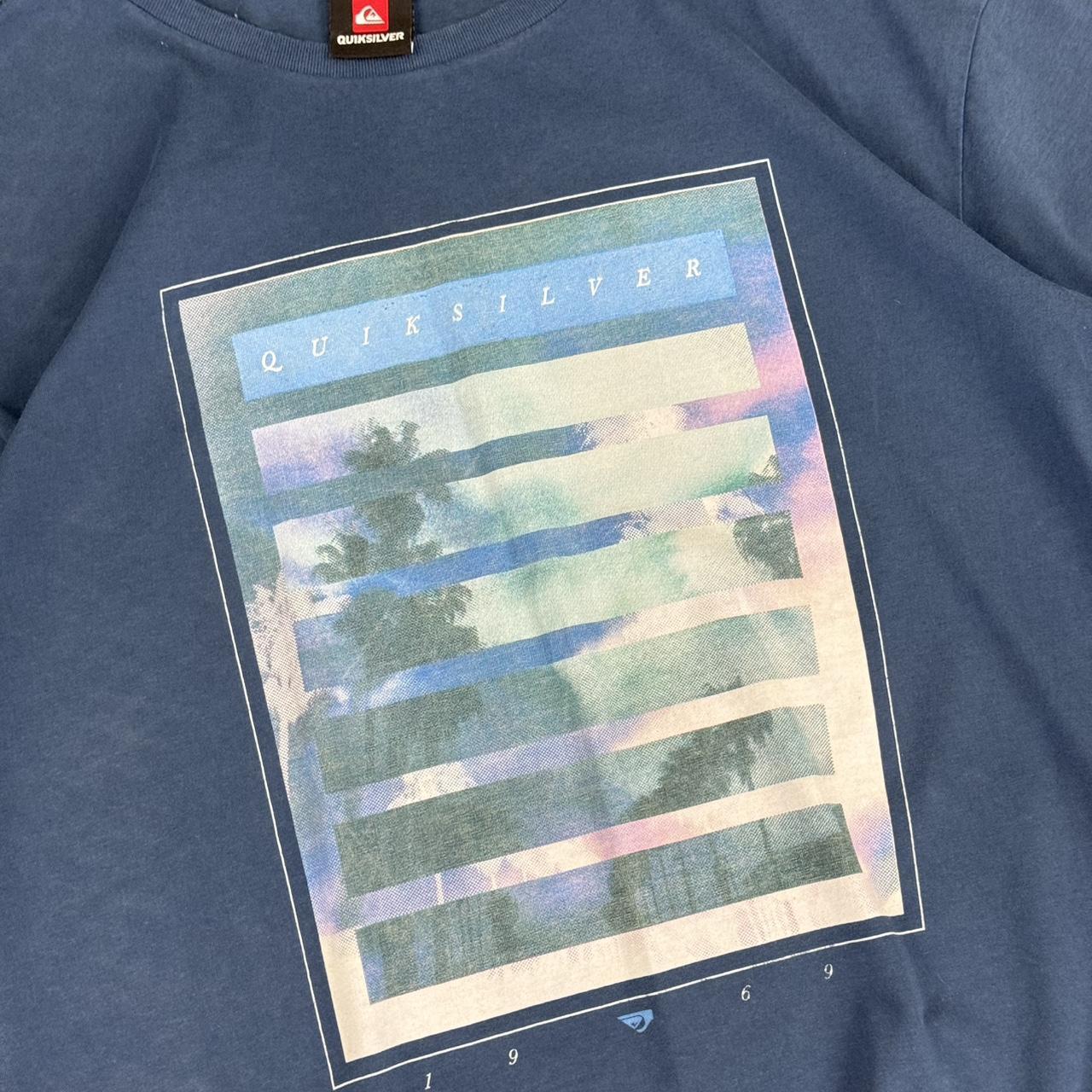 Quiksilver 2000s Surfwear spellout T shirt navy