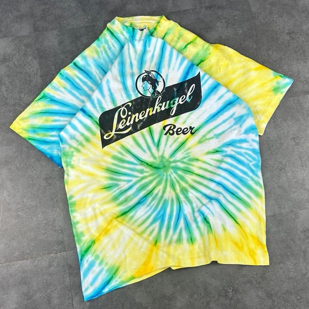 Hanes Beefy T 2000s Print graphic Tie dye T shirt