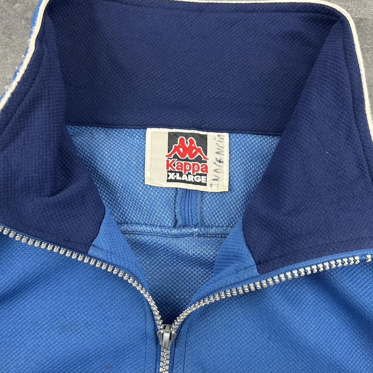 Kappa Vintage 90s streetwear hiphop big embroidered zip track sweatshirt