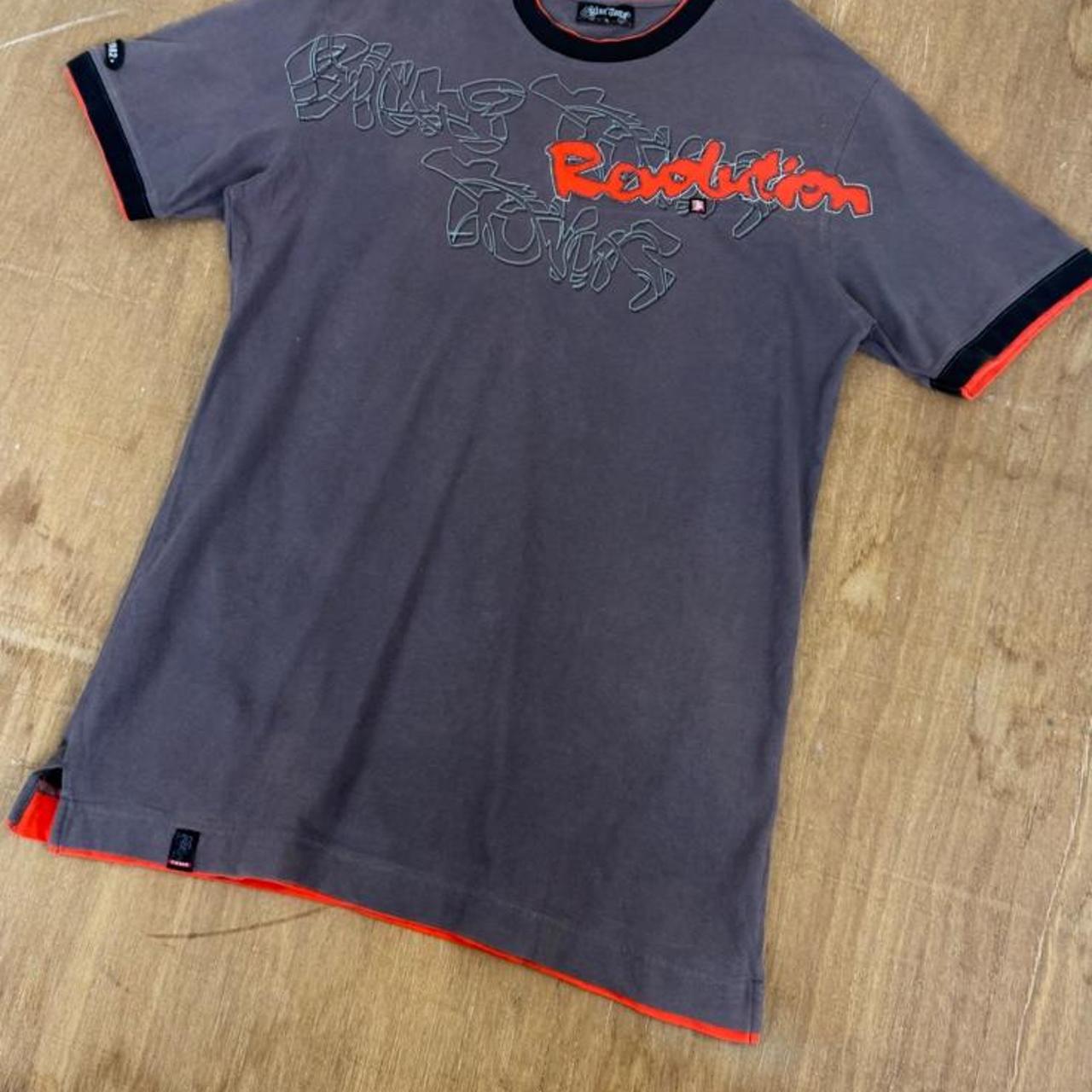 Blue Toms revolution Surfwear grey and orange Y2K T-Shirt