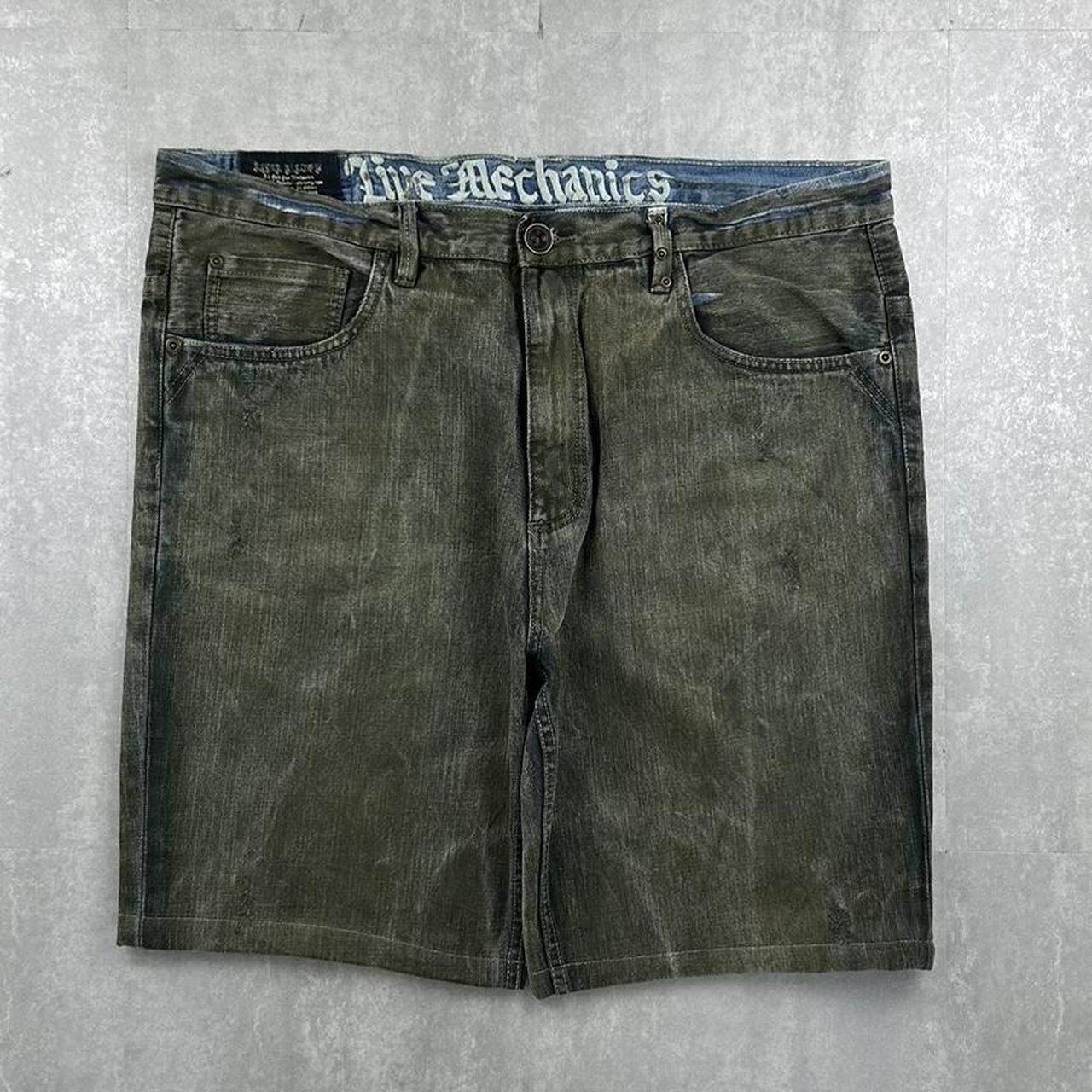 Life Mechanics Japanese style 2000s spellout carpenter fit skate jorts