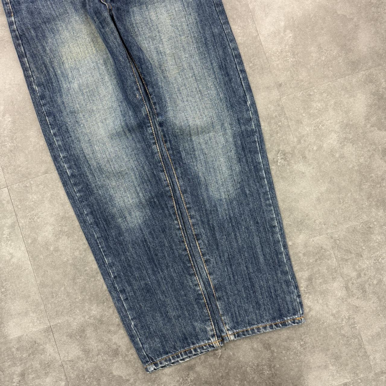 Japanese style hiphop 2000s embroidered jeans