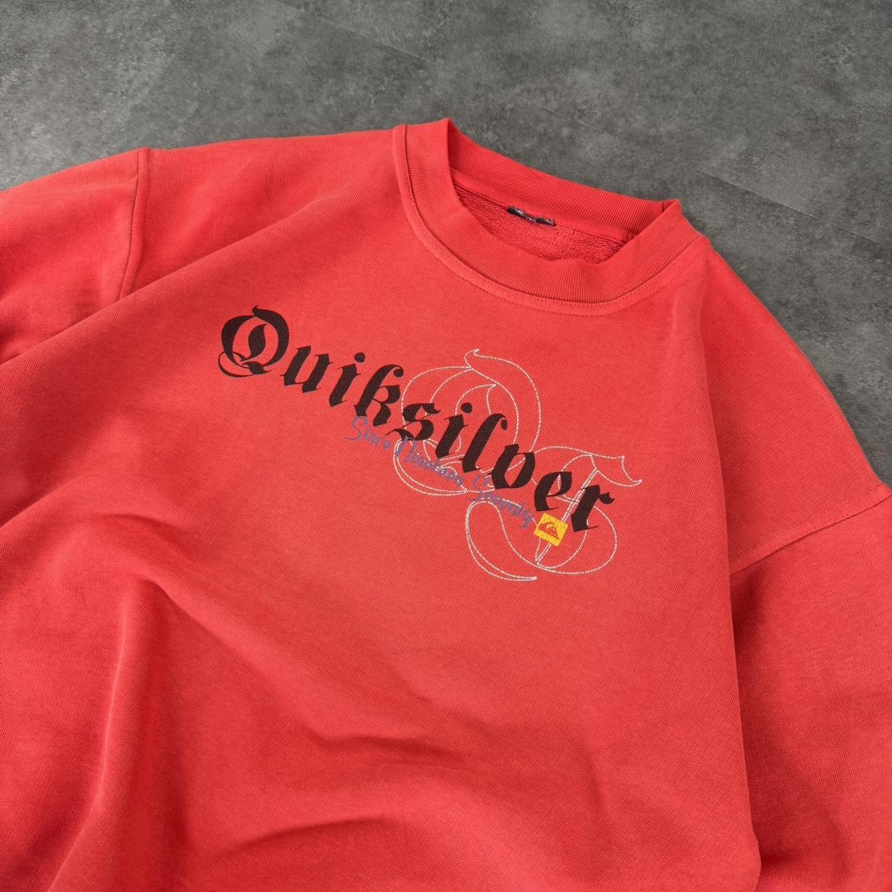 Quiksilver Vintage 2000s old English Surfwear company grunge y2k spellout sweatshirt