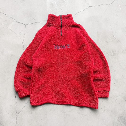Timberland Vintage Y2K 90s spellout embroidered Sherpa fleece