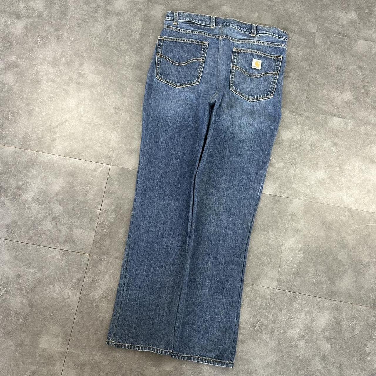 Carhartt 2000s dungaree workwear comfort fit denim cargo trousers