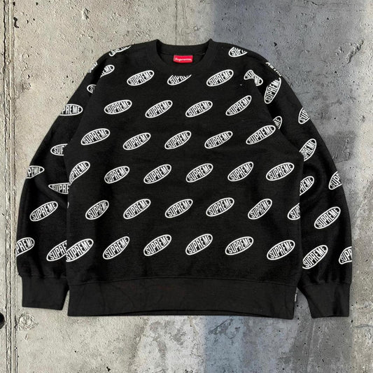 Supreme F/W 2018 Oval Logo Crew deck sweatshirt