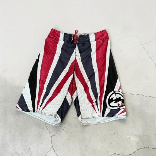 Billabong Andy irons samurai rising sun Y2K swim board shorts