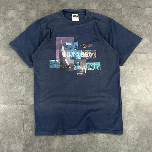Tultex 2000s Logo Print Voyage Boat graphic logo T shirt