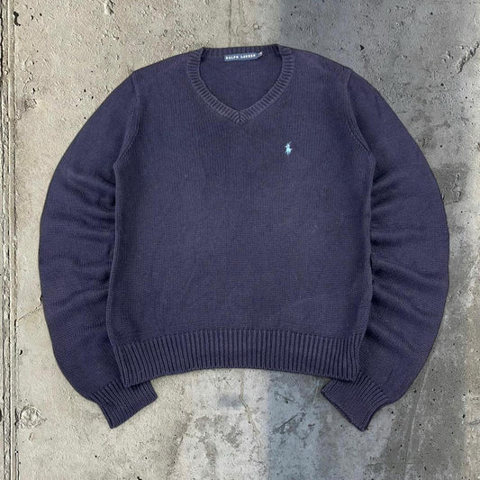 Polo Ralph Lauren 90s knit v neck cotton jumper