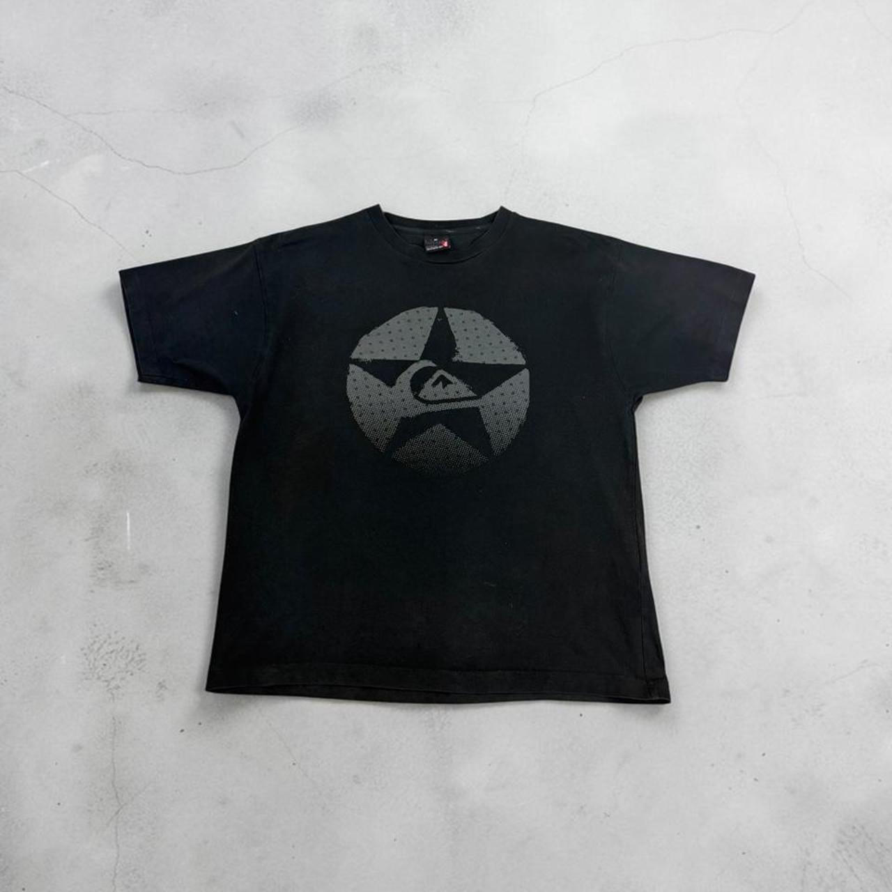 Quiksilver Surfwear black and grey Y2K T-Shirt