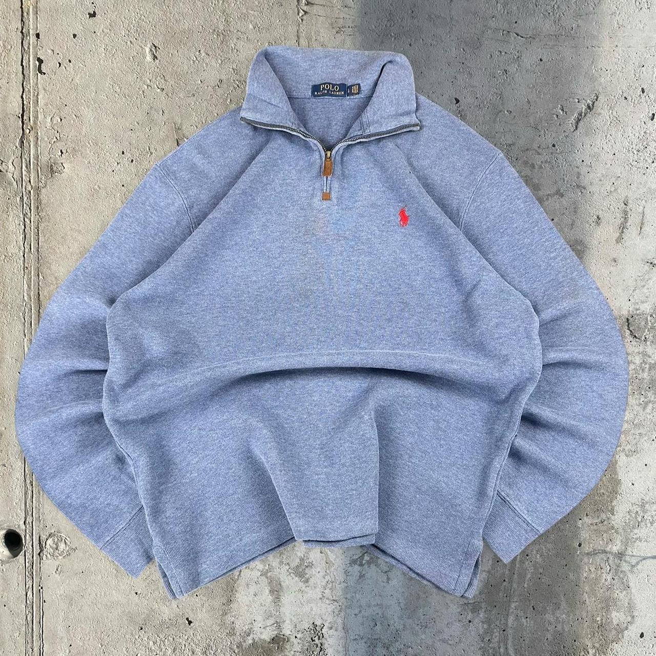 Polo Ralph Lauren 90s chunky knit pullover knit 1/4 zip jumper