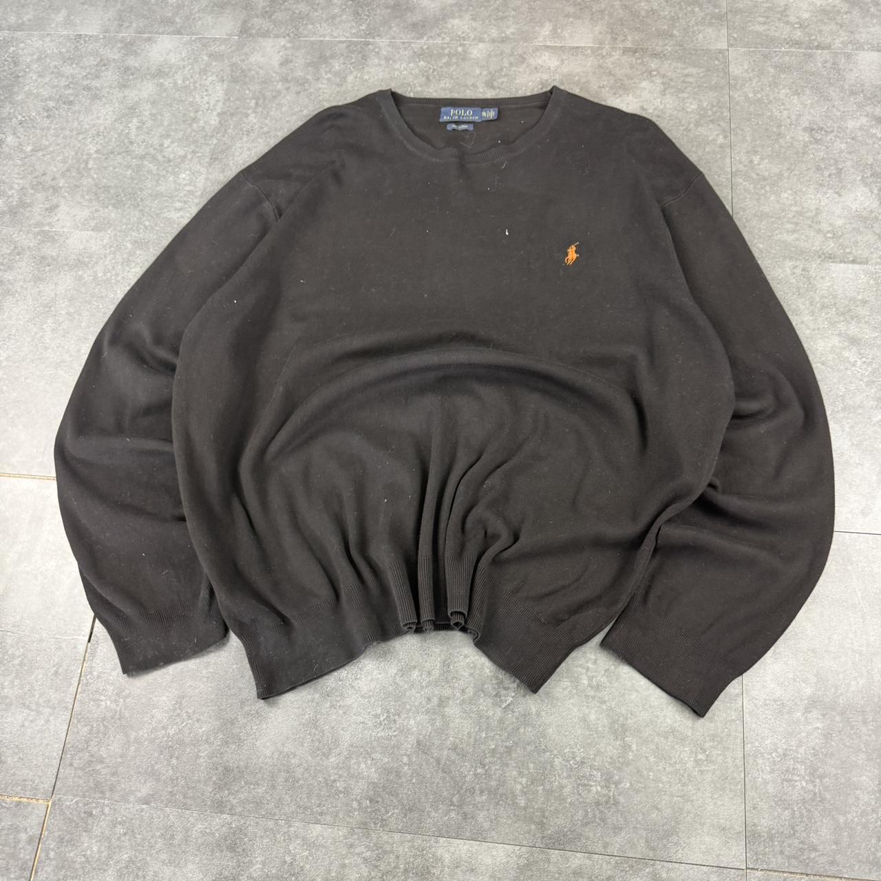 Polo Ralph Lauren 90s cotton knit black jumper