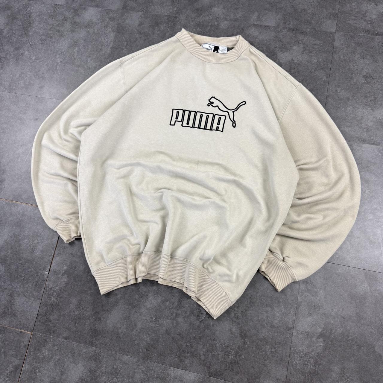 Puma 2000s vintage sportwear big Logo classic embroidered sweatshirt
