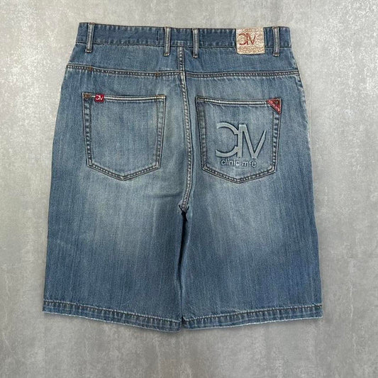 Big embroidered 2000s spellout carpenter style jorts