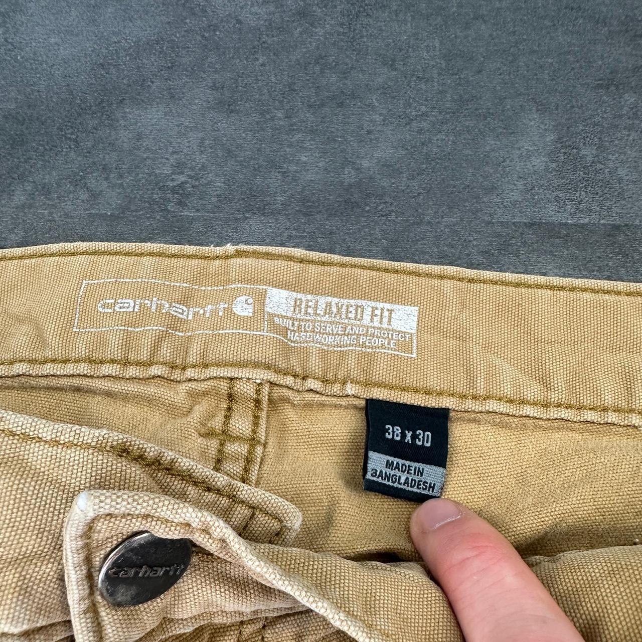 Carhartt 2000s dungaree workwear comfort fit denim cargo trousers